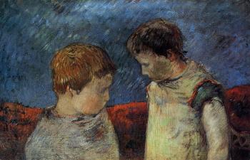 保羅 高更 Aline Gauguin and One of Her Brothers